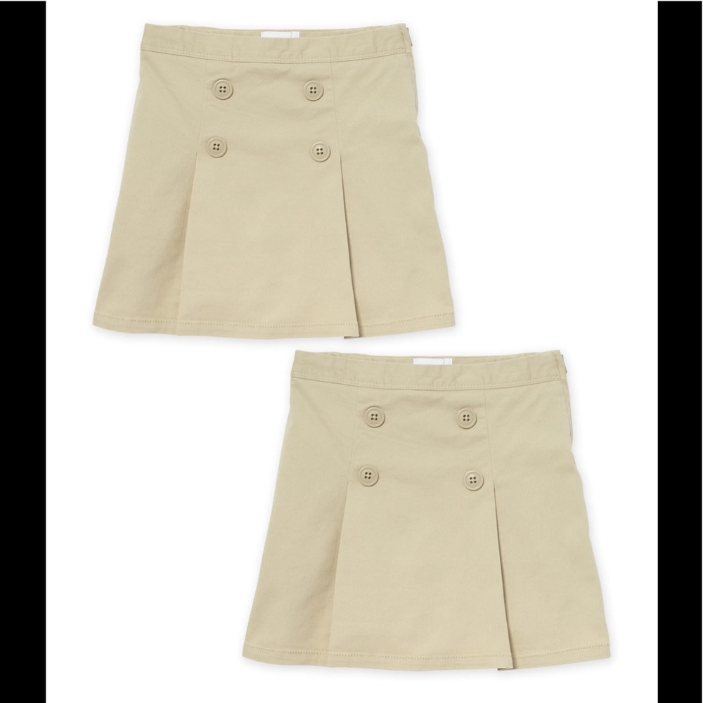 2 / Uniform Stretch Button Skorts
